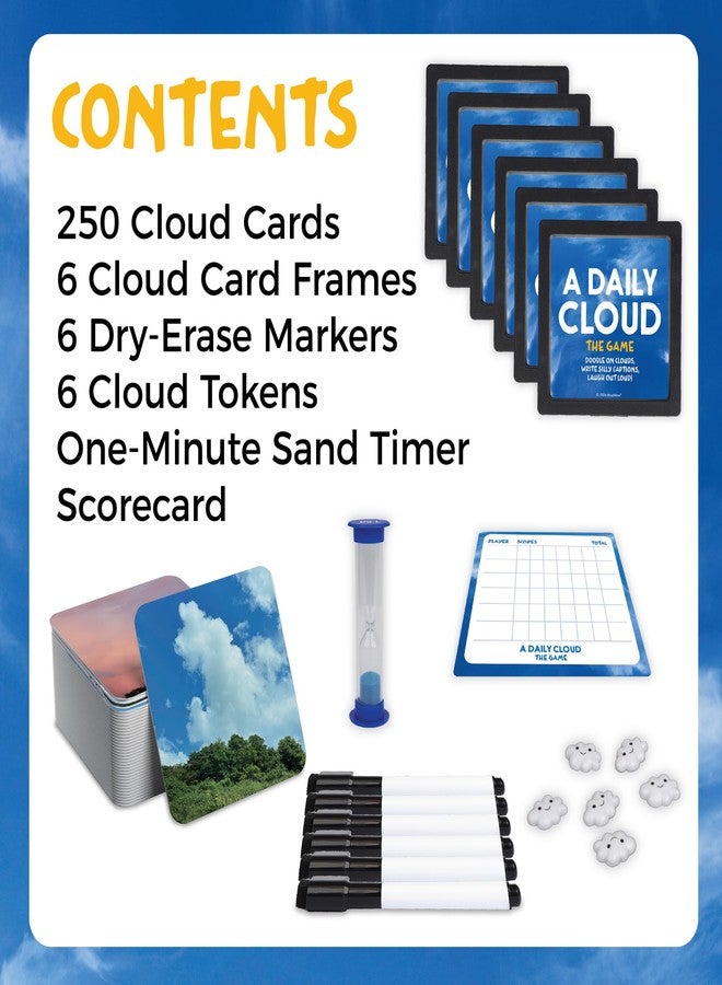 MindWare A Daily Cloud Family Game - Fun Drawing & Caption Card Game for Kids, Teens & Adults - Family Game Night, Boosts Creativity & Storytelling - Ages 8+, 3-6 Players, 25-Minute Gameplay - Image 2